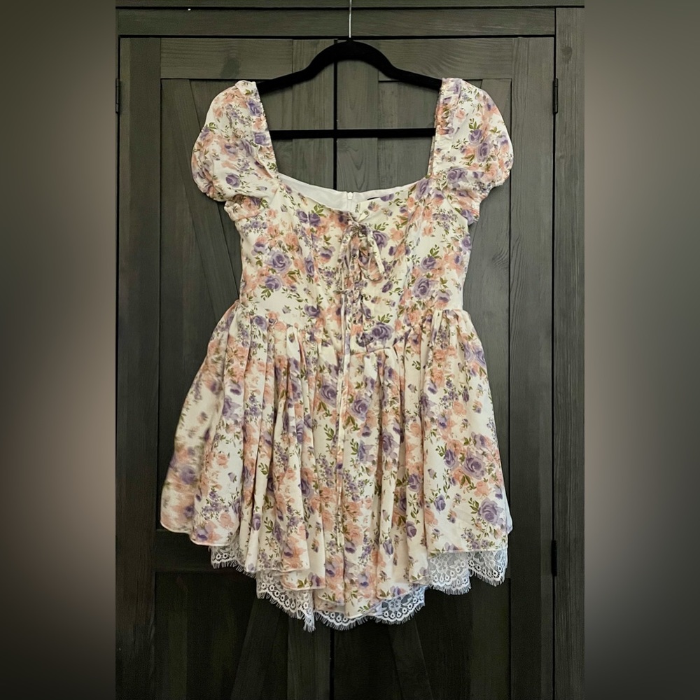 Cider floral lace romper M NWT